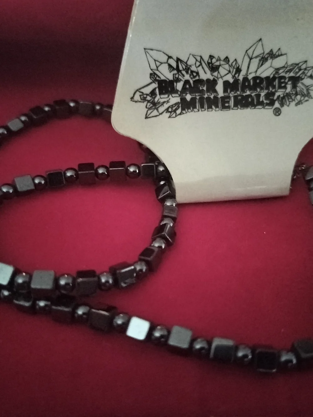 Black Market Minerals Hematite Beaded 18-in Necklace